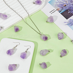 20 шт. Подвески из натурального аметиста&nbsp;G-FI0001-33