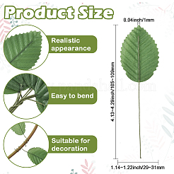 Искусственный лист из шелковой ткани ручной работы&nbsp;AJEW-WH20070-073H