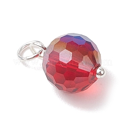 Подвески из прозрачного стекла с цветным покрытием AB&nbsp;PALLOY-JF04972-02