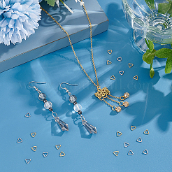 240 шт. 2-х цветное латунное треугольное соединительное кольцо&nbsp;KK-PH0005-19