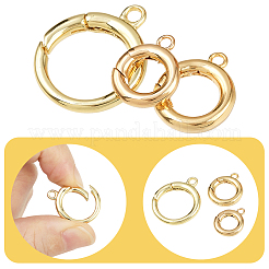 6 шт. 3 стиля латунных застежек с пружинным затвором&nbsp;KK-SC0007-09