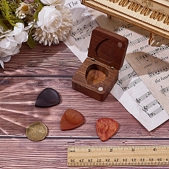 4шт 4-х цветные треугольные деревянные медиаторы для гитары&nbsp;AJEW-AR0005-07