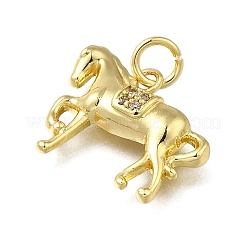 Латунные микропаве прозрачные подвески с фианитом&nbsp;LS-ZIRC-I070-061G