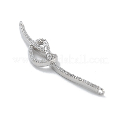 Латунь с покрытием из латуни микро проложить прозрачный кубический цирконий подвески в форме сердца&nbsp;KK-G515-34P