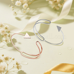 2шт. 2-х цветные браслеты-манжеты из сплава для женщин&nbsp;BJEW-HY0002-06