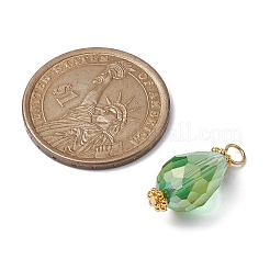 15шт 15 цветные гальванические стеклянные подвески&nbsp;PALLOY-JF02257