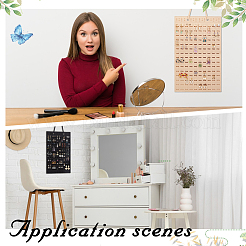 2 шт. 2-х цветный шерстяной фетровый органайзер для сережек подвесные сумки AJEW-CP0007-69