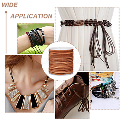 Круглый шнур из воловьей кожи длиной 20 метр.&nbsp;WL-WH0015-01C-01