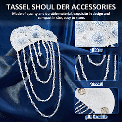 2 шт. полукруглые стеклянные бусины-кисточки-броши для рюкзака&nbsp;JEWB-FH0002-39