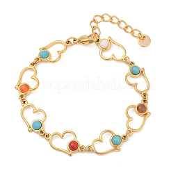 Браслеты-цепочки из нержавеющей стали 304 в стиле бохо для женщин&nbsp;BJEW-M082-01G-04