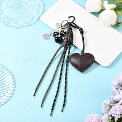 Подвеска в форме сердца из искусственной кожи&nbsp;HJEW-JM04419-02