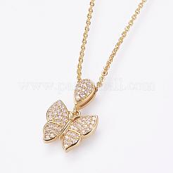 Ожерелье с кулоном из кубического циркония&nbsp;NJEW-E111-77G