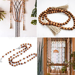 Крашеные натуральные деревянные бусины&nbsp;WOOD-GO0001-07C