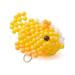 Подвески в виде рыбок из стеклянных бусин&nbsp;PALLOY-MZ01234-03