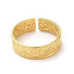 Ионное покрытие(ip) 304 нержавеющая сталь манжета широкие кольца для пальцев&nbsp;RJEW-L107-009G