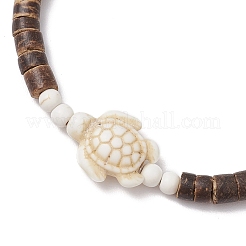 Синтетические бирюзовые бусы стрейч браслеты&nbsp;BJEW-JB11716