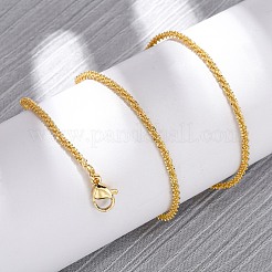 2 мм латунь цепи ожерелья&nbsp;NJEW-C094-01G