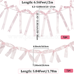 2 стиль баннеры с бантом из ткани&nbsp;AJEW-SP0002-70B