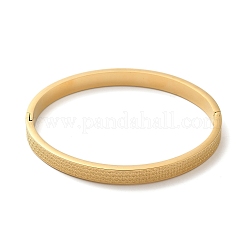 Браслеты из нержавеющей стали 304 с веерообразной текстурой для женщин&nbsp;LS-BJEW-E099-04G-01