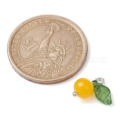 Подвески с фруктами из белого нефрита натурального цвета&nbsp;PALLOY-JF02431-01