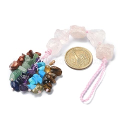 Самородки натуральный розовый кварц кулон украшения&nbsp;HJEW-JM00992-05