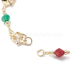 Изготовление браслета из звеньев бабочки из стеклянного бисера&nbsp;AJEW-JB01150-31