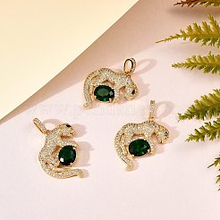 Подвески из кубического циркония с покрытием из латуни&nbsp;ZIRC-SZ0003-88