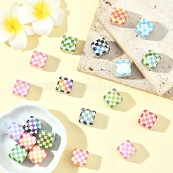 20шт УФ-покрытие непрозрачные акриловые бусины&nbsp;OACR-YW0003-86