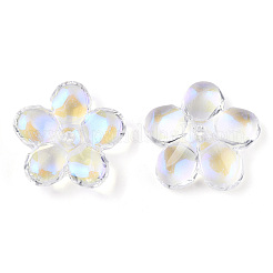 Гальванизируйте прозрачные стеклянные бусины&nbsp;GLAA-T030-01-D01