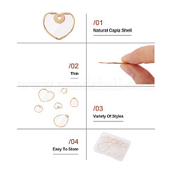 24 шт. 6 стильные подвески из натуральной оболочки capiz&nbsp;SSHEL-TA0001-06