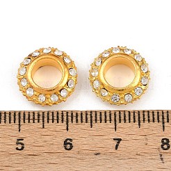 Большая дыра сплава цинка проложить Grade A Кристалл Rhinestone RONDELLE бусы&nbsp;LS-ALRI-O007-G01