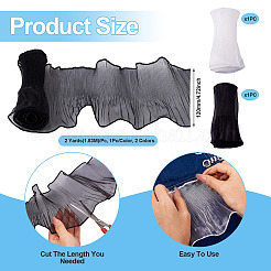 2 шт. двухцветной нейлоновой плиссированной кружевной отделки&nbsp;OCOR-TA0002-75