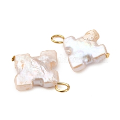 Подвески-кресты из натурального барочного жемчуга Кеши&nbsp;PALLOY-JF04209-01