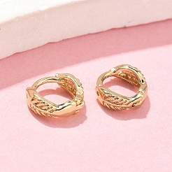 Серьги-кольца из латуни с рыбьей костью&nbsp;EJEW-Z102-32G