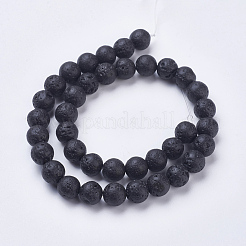 Бусы из натуральной лавы&nbsp;G-J346-37-10mm