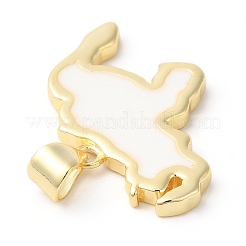 Эко-подвески с покрытием из латуни и эмали&nbsp;KK-R143-03C