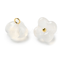 Подвески из натурального агата с цветком османтуса&nbsp;G-G179-03