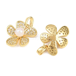 Латунные микропаве прозрачные подвески с фианитом&nbsp;KK-H262-19G