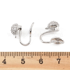 Латунные серьги с клипсами&nbsp;LS-KK-K371-27B-P