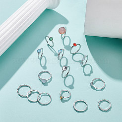 2 комплект из 2 колец из сплава&nbsp;RJEW-UN0003-03P