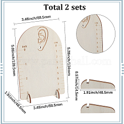2 комплект сережек из самшита в форме арки с измерительной шкалой&nbsp;ODIS-SC0001-08