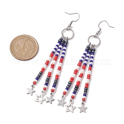 Серьги-подвески в форме звезды из нержавеющей стали 304&nbsp;EJEW-MZ00122