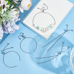 5 шт. регулируемый браслет из звеньев цепи из нержавеющей стали 304 для изготовления&nbsp;STAS-BBC0004-82A