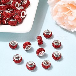 Горный хрусталь из полимерной глины европейские бусины с большим отверстием&nbsp;FPDL-R002-06