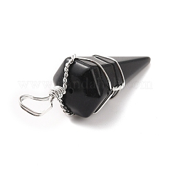 Природные обсидиана подвески драгоценных камней&nbsp;G-D458-06P-03-RS