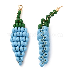 3 шт. подвески из двухцветного стеклянного бисера в виде перца&nbsp;PALLOY-MZ00788