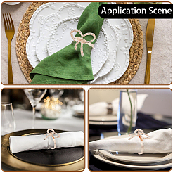 Бант железные кольца для салфеток&nbsp;DIY-WH20007-680RG