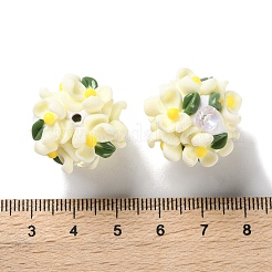 Бусины-шарики из полимерной глины со стразами и светом CLAY-U002-01B