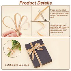 Односторонние бархатные ленты&nbsp;OCOR-WH0080-14E-02