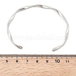 Браслеты-манжеты из нержавеющей стали 304 для женщин&nbsp;BJEW-G776-02P